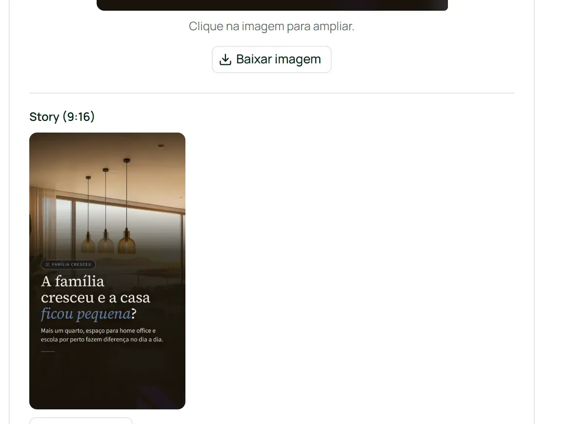 Detalhe de um post do XPost com a versão de Feed e a versão de Story em 9:16, cada uma com o botão de baixar